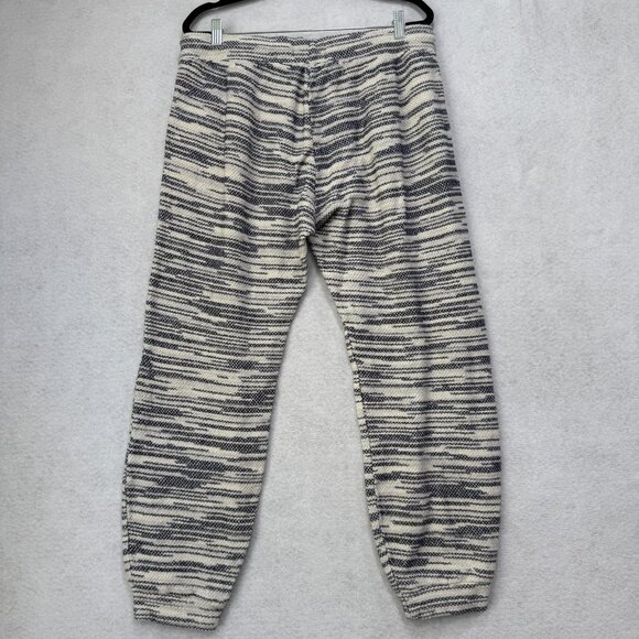 Sol Angeles Pants Womens Large Gray White Knit Drawstring Textured Jogger Stripe - Picture 5 of 7